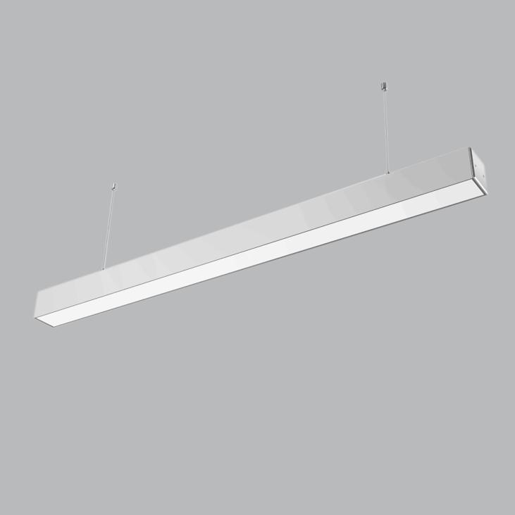 Luminaire Linear 120 cm 40W blanc ou noir pour suspension.