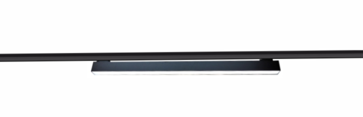 Luminaire Linear 120 cm 50W blanc ou noir pour rail 3 allumages.